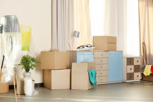 Removal van ready for a local move in Highbury