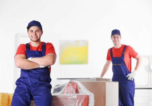 Professional moving team handling a house move in Highbury