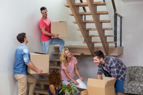 Removal team helping with a local move in Highbury